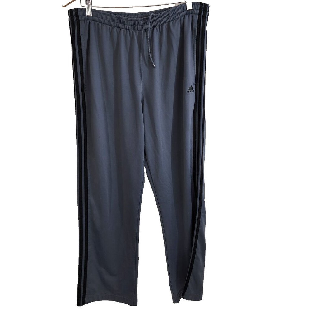 Adidas Tracksuit Bottoms Y2K Vintage Sports Joggers Gray Mens Size‎ M - Picture 2 of 6
